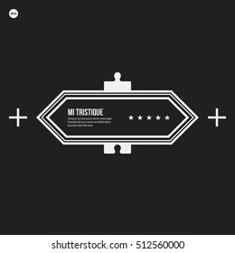 Monochrome banner template in strict style. Useful for presentations and web design.