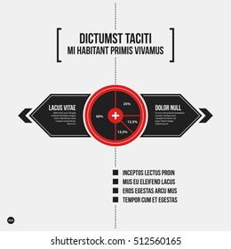 Monochrome banner template in strict style. Useful for presentations and web design.