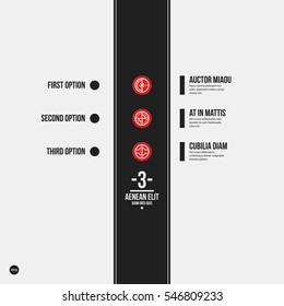 Monochrome banner template in strict style. Useful for presentations and web design.