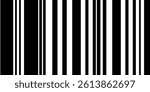 Monochrome bar code seamless pattern. Simple vector illustration. Binary bg with irregular thin and thick vertical lines