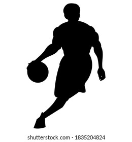 Monochrome Basketball Logo Man Ball Hand Stock Vector (Royalty Free ...