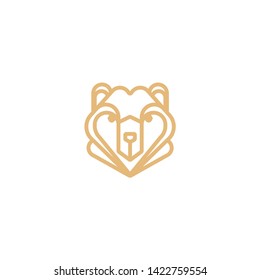 Monochrome Bear Icon, Bear Vector, Roaring Bear