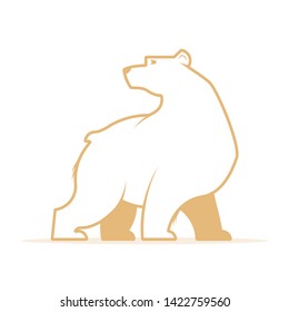 Monochrome Bear Icon, Bear Vector, Roaring Bear