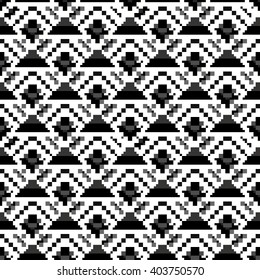 monochrome beautiful small colored pixels seamless pattern