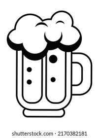 monochrome beer jar drink icon