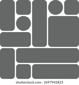 Monochrome Bento Grid Layout Design.