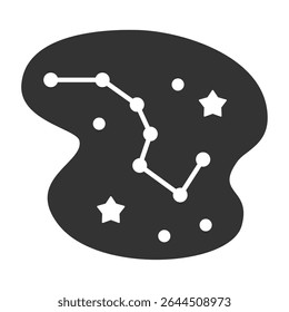 Diagrama de constelação de Ursa Maior Monocromática
