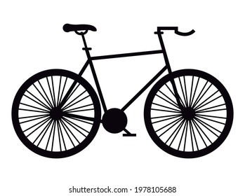 monochrome bike race silhouette style