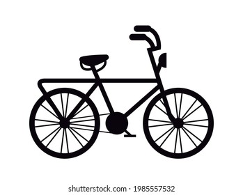 monochrome bike rero silhouette style