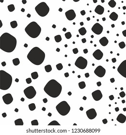 monochrome black gray random spot round shape pattern vector background
