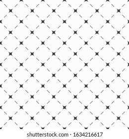 monochrome black and grey abstract cross geometric linear with stars shape seamless pattern, wallpaper, texture, banner, label, vector design