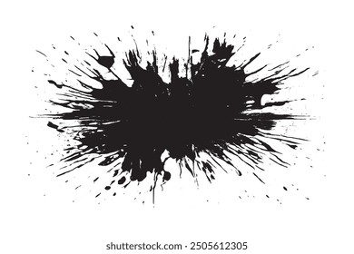 Monochrome Black Grunge Texture Overlay on White Background – Vector Illustration        