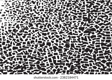 monochrome black grungy rough texture on white background 