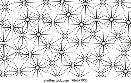 monochrome black stars wallpaper concept geometric design vector background for web and print