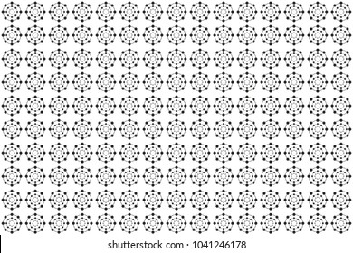 monochrome black and white circles pattern. retro wallpaper geometric design. Vector background for web and print. 
