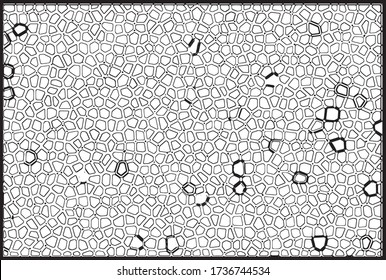 Monochrome black and white  fabric or carpet, digital or knitted abstract plain vector pattern design inspired by Gaziantep mosaic decoration