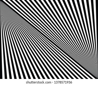 monochrome black and white lines background. optical illusion