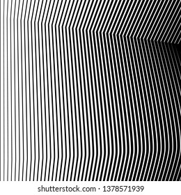 monochrome black and white lines background. optical illusion