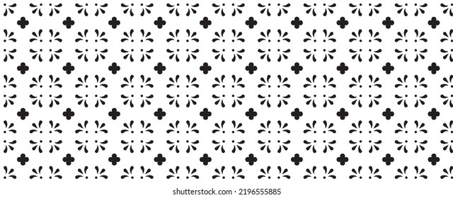 einfarbiges, schwarz-weißes Muster, geometrischer Hintergrund, nahtloses Muster