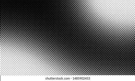 Monochrome black and white pop art background in vitange comic style with halftone dots, vector illustration template for your design