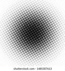 Monochrome black and white retro comic pop art background with halftone dots design, vector illustration template