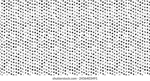 Monochrome black and white seamless pattern with geometric textured circle polka dots. Abstract trendy round shapes print for underwear textile design, wrapping paper, surface, wallpaper