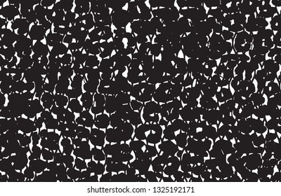 monochrome black and white vector leopard skin on lace texture background seamless pattern