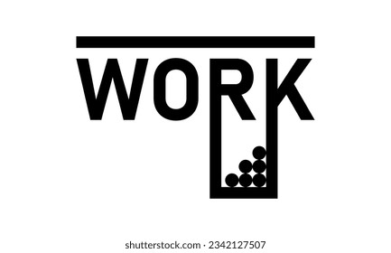 Monochrome black and white work icon
