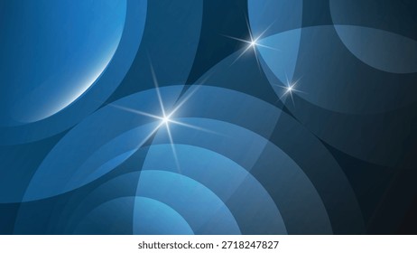 Fondo abstracto azul monocromo con destellos de luz. Una excelente ilustración para publicidad, carteles, postales, tarjetas de visita, atributos corporativos y sus otros proyectos. Vector.