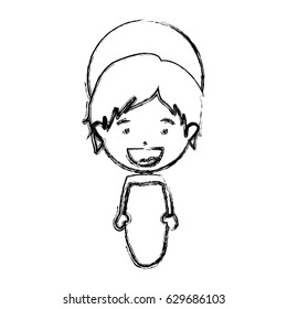 monochrome blurred silhouette of baby jesus vector illustration