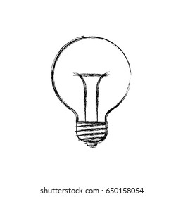 monochrome blurred silhouette of bulb light icon vector illustration