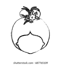 monochrome blurred silhouette of caricature faceless woman with bun collected hairstyle and crown decorate with flowers vector illustration