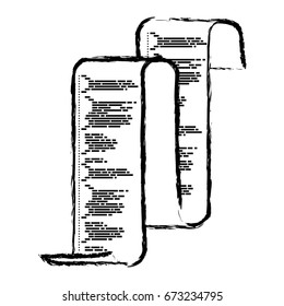 monochrome blurred silhouette of continuously sheet with printed source code vector illustration