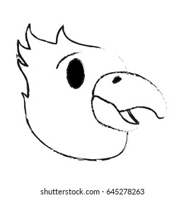 monochrome blurred silhouette of head eagle