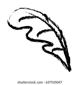 monochrome blurred silhouette of leaf side view of beet vector illustration