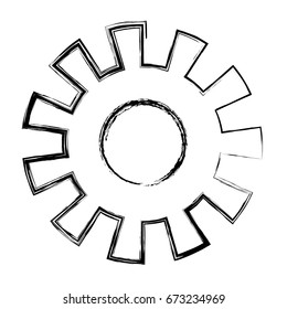 monochrome blurred silhouette of pinion model one vector illustration