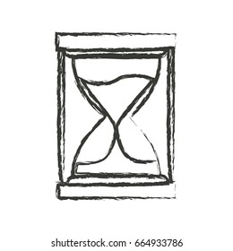 monochrome blurred silhouette of sand clock icon vector illustration