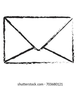 monochrome blurred silhouette of sealed envelope vector illustration