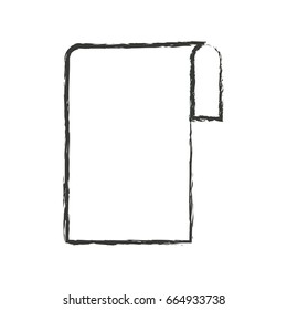 monochrome blurred silhouette of sheet continuously in blank vector illustration