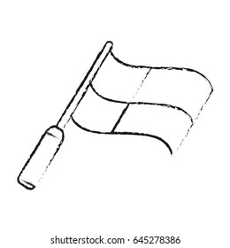 monochrome blurred silhouette soccer referee flag