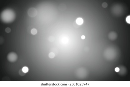 Monochrome Bokeh Background. Elegant Black and White Light Spots, Background decoration