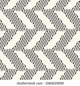 Monochrome Bold Herringbone Textured Pattern