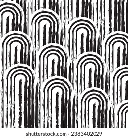 Monochrome borderless vector pattern, geometric graphic texture,design for decorating, wallpaper,fabric and etc.