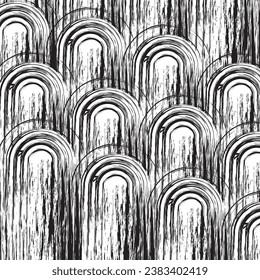 Monochrome borderless vector pattern, geometric graphic texture,design for decorating, wallpaper,fabric and etc.