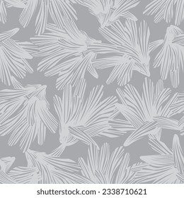 Monochrome Botanical Floral seamless pattern design for fashion textiles, graphics, backgrounds and crafts