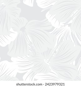 Monochrome Botanical Floral seamless pattern design for fashion textiles, graphics, backgrounds and crafts