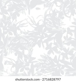 Monochrome Botanische Floral nahtloses Muster Design für Mode Textilien, Grafiken, Hintergründe und Kunsthandwerk