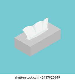 Monochrome box tissue with tissue out