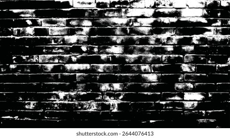 uma parede de tijolos monocromática com textura angustiada e iluminação de alto contraste criando uma aparência de fundo arenosa