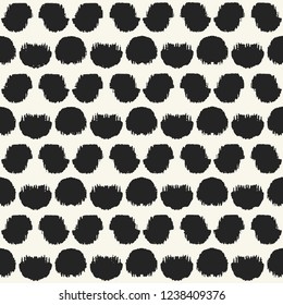Monochrome Broken Dots Graphic Motif. Seamless Pattern.